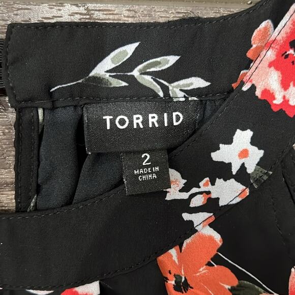 Torrid Women's Georgette Goddess Neck Tank Rosey Punch Size 2X - Picture 8 of 8